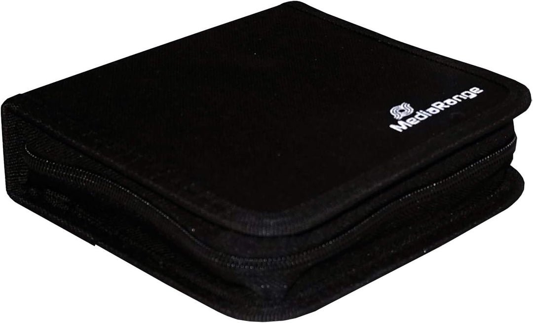 MediaRange Archivierungsmappe für 24 Discs, Nylon, schwarz schwarz 24 Discs, schwarz 24 Discs