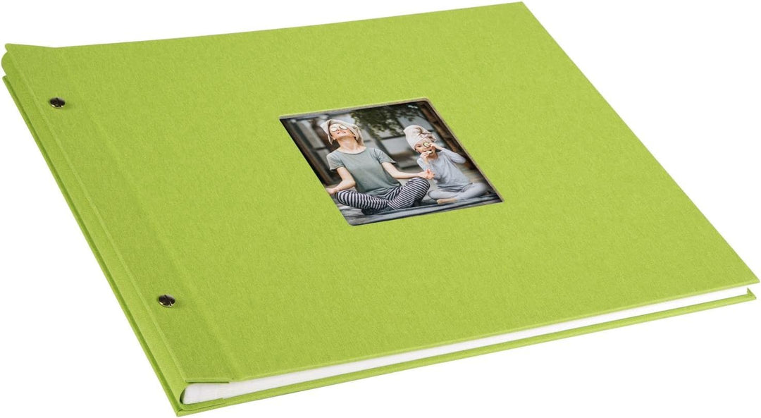 goldbuch 28896 Schraubalbum mit Fensterausschnitt, Bella Vista, 39 x 31 cm, Fotoalbum mit 40 weisse