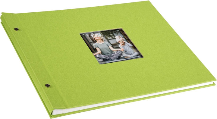 goldbuch 28896 Schraubalbum mit Fensterausschnitt, Bella Vista, 39 x 31 cm, Fotoalbum mit 40 weisse