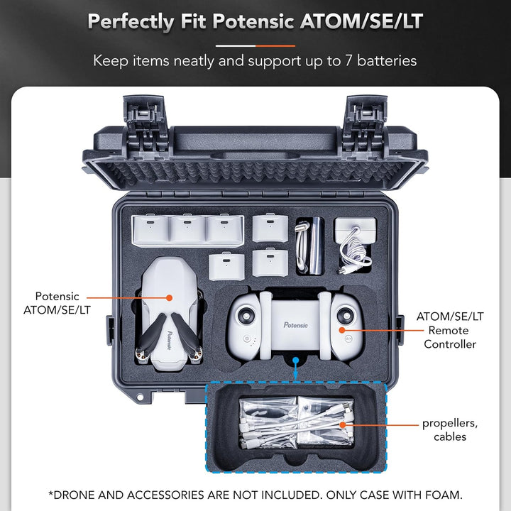 Lykus Titan AM100 Wasserdicht Tasche/Koffer/Case für Potensic Atom 2/Atom 3-Axis/Atom SE/Atom LT Fly