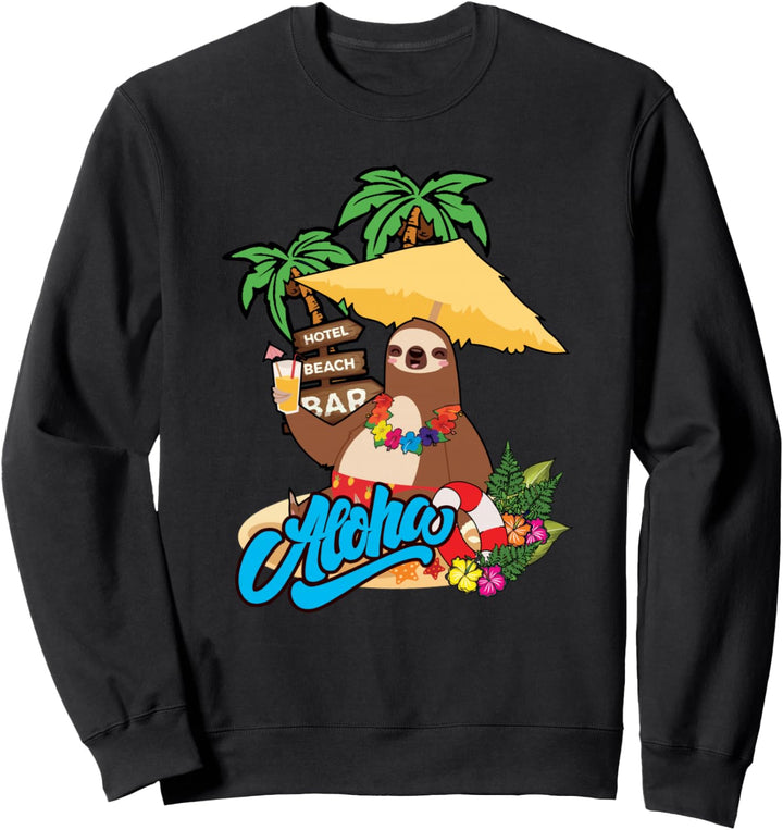 Hawaii Hawaii-Inseln Urlaub Souvenir Lustiges Aloha Faultier Sweatshirt
