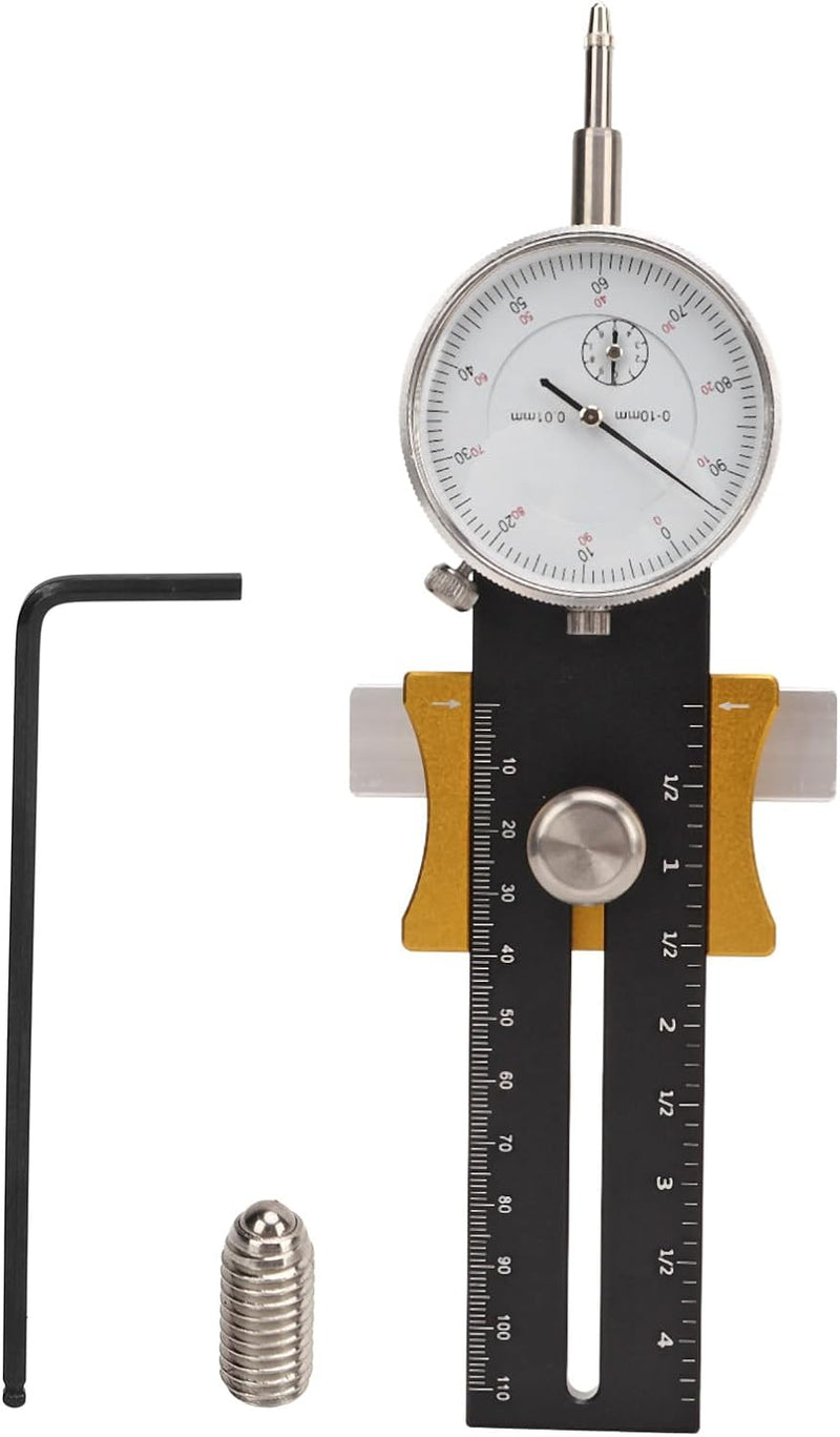Fafeicy Tischkreissägen-Messgerät, Holzbearbeitungs-Tischkreissägen-Messuhr, Verstellbar, Kalibrierw