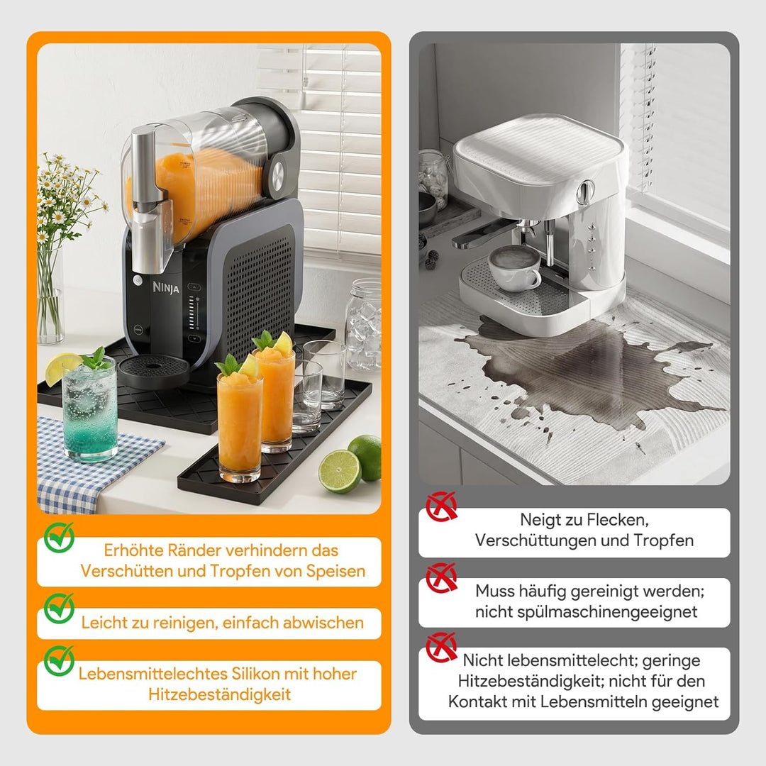 Silikonmatte für Ninja Slushie & Creami Maschine, FS301/NC502/NC301/NC302/NC701, Abnehmbarer Arbeits