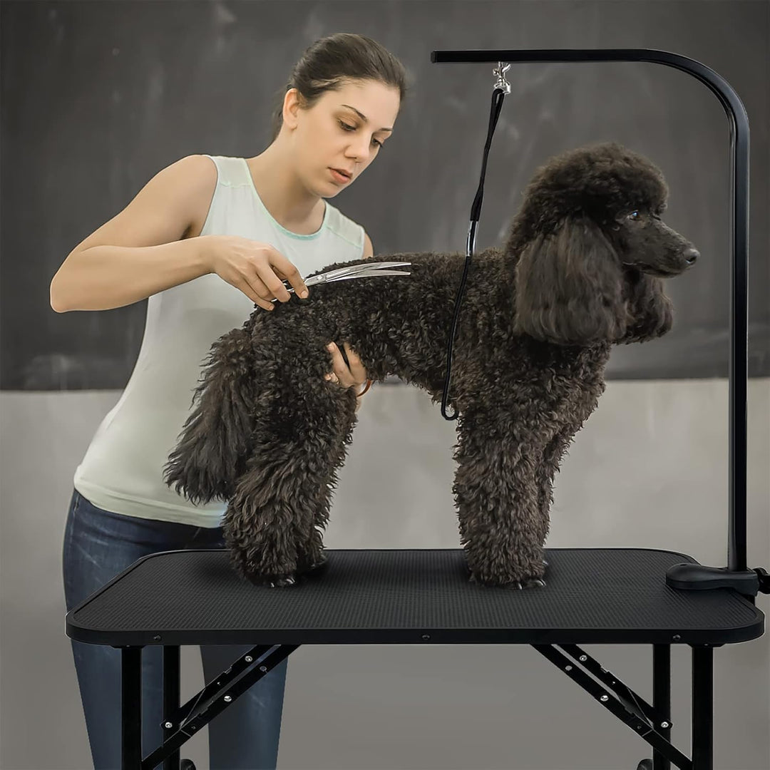 AufuN Trimmtisch für Hunde Schertisch, 80x46x76 cm Stabil Hundepflegetisch klappbar, höhenverstellba