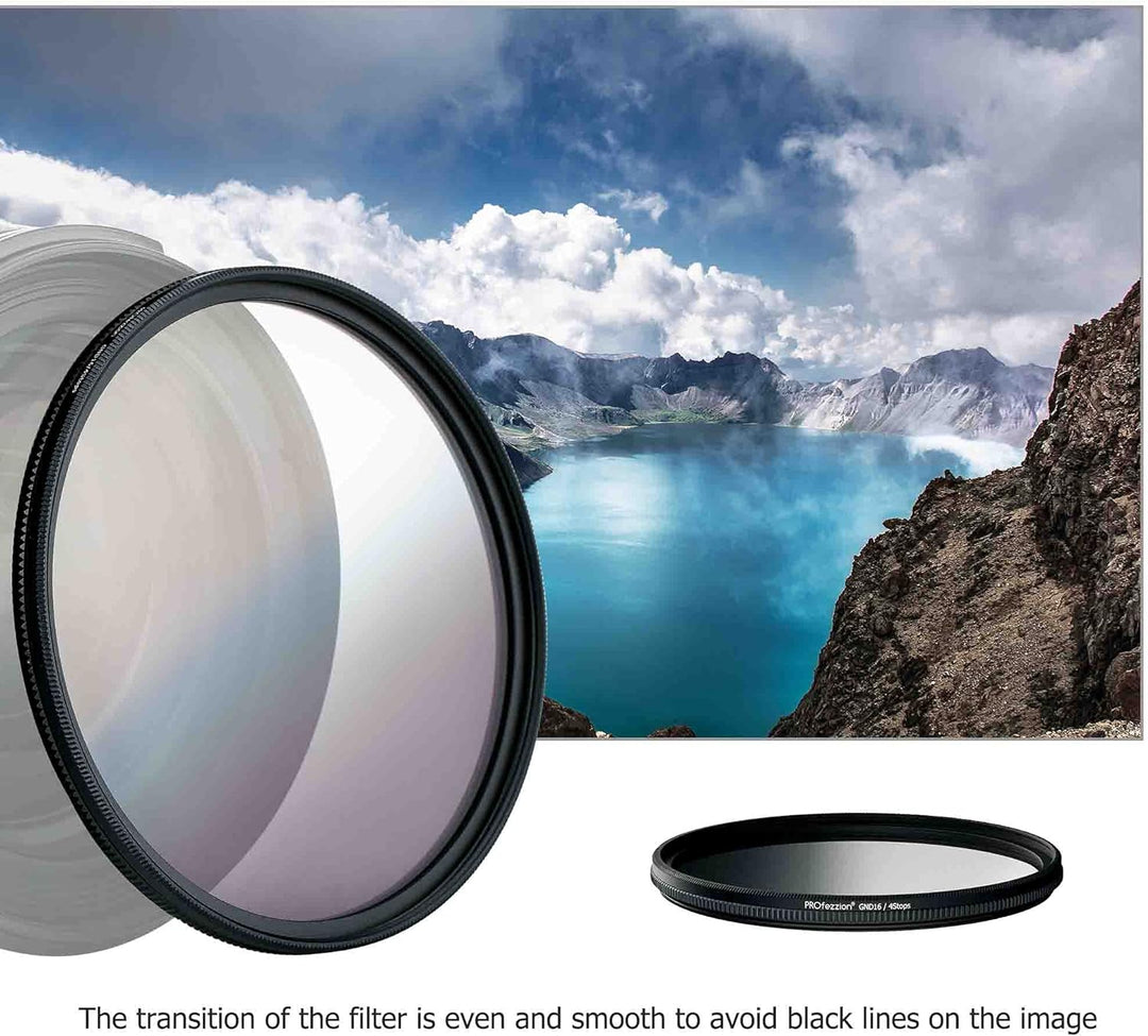 PROfezzion Soft Grad ND 62mm Verlaufsfilter Circular Gradual Neutral Density Filter 4-Stop GND für S