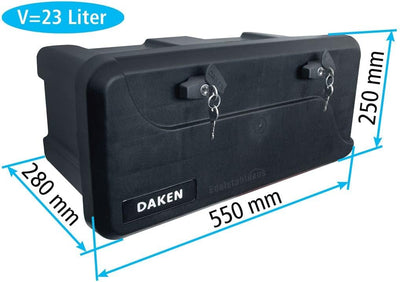 Deichselbox Blackit 2-550x250x295mm Anhängerbox Werkzeugkasten Anhänger Staukiste Werkzeugkiste Box