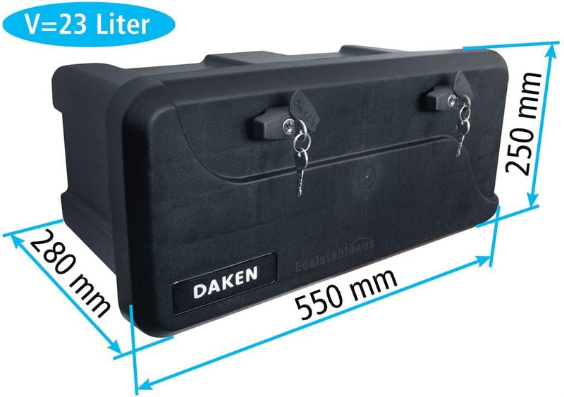 Deichselbox Blackit 2-550x250x295mm Anhängerbox Werkzeugkasten Anhänger Staukiste Werkzeugkiste Box