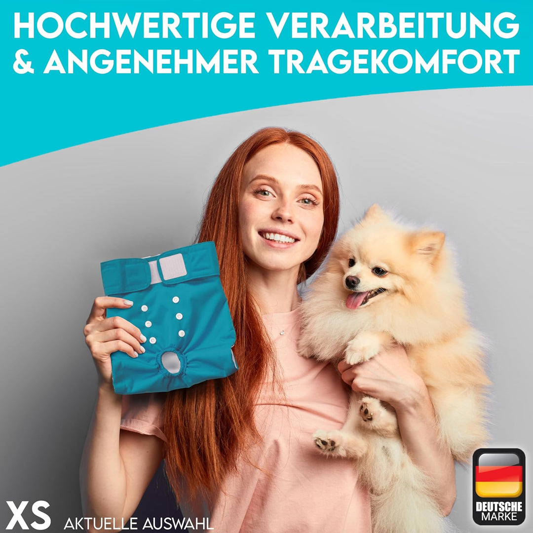 HUND IST KÖNIG Hundewindeln für Hündinnen (3 Stück) - Hochabsorbierende Läufigkeitshose für Hündinne