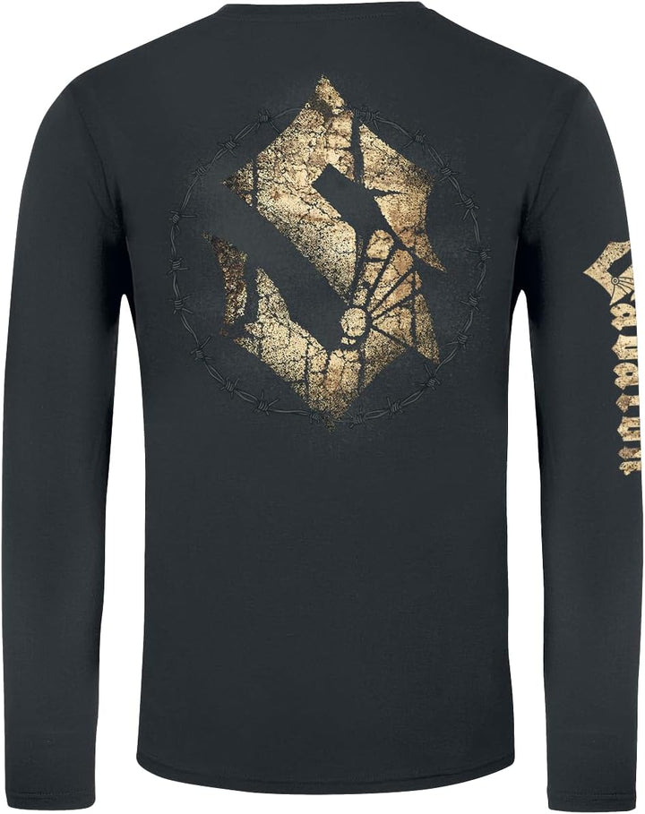 Sabaton Barbed Wire Skull Männer Langarmshirt schwarz Band-Merch, Bands, Nachhaltigkeit M Schwarz, M