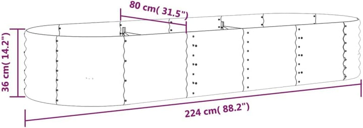 vidaXL Hochbeet, Wetterfestes Hochbeet für Garten Balkon Terrasse, Kräuterhochbeet zum Selber Bauen,