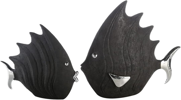 Casablanca - Figur/Dekofigur - Fisch - Poly - Farbe: schwarz - 26 x 29 cm Höhe 26 cm Schwarz, Hö