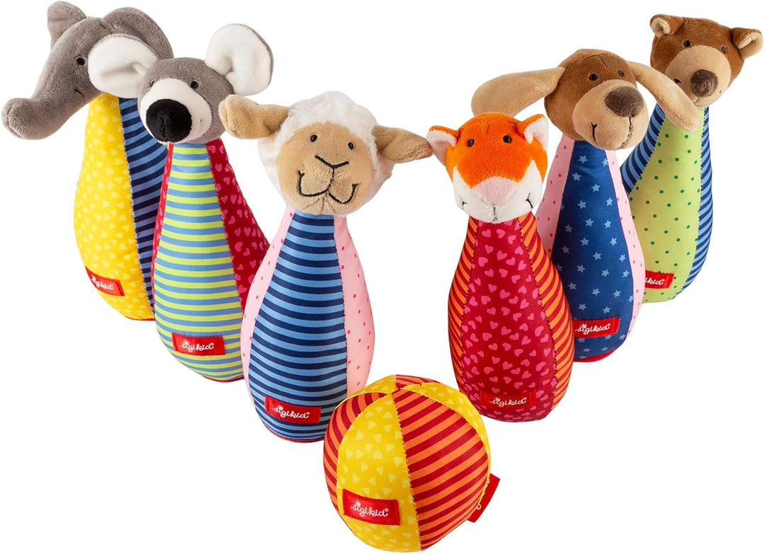 SIGIKID 49520 Kegelspiel Soft PlayQ Mädchen und Jungen Babyspielzeug empfohlen ab 3 Monaten mehrfarb