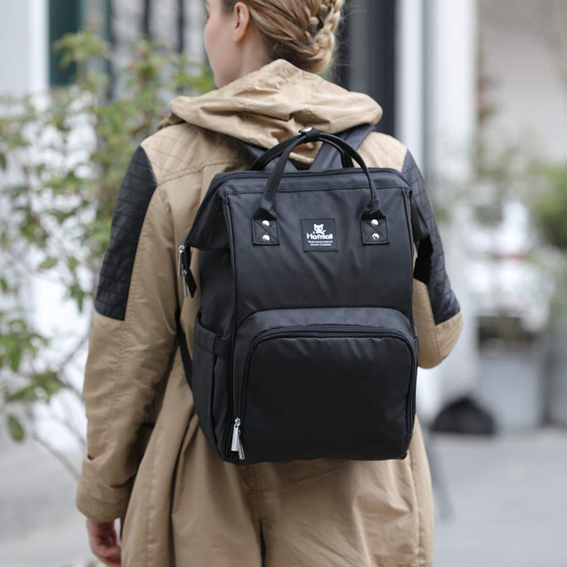 Hafmall Wickelrucksack, Praktische Grosse Kapazität Baby Wickeltasche Rucksack für Mama und Papa, St