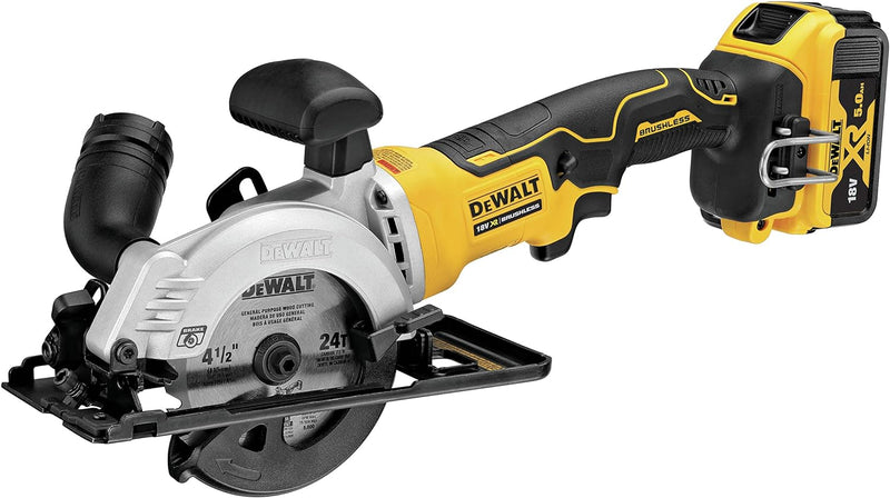 Dewalt Kreissäge XR 18 V 5 Ah Li-Ion Brushless 115 mm – 2 Akkus – Koffer TSTAK