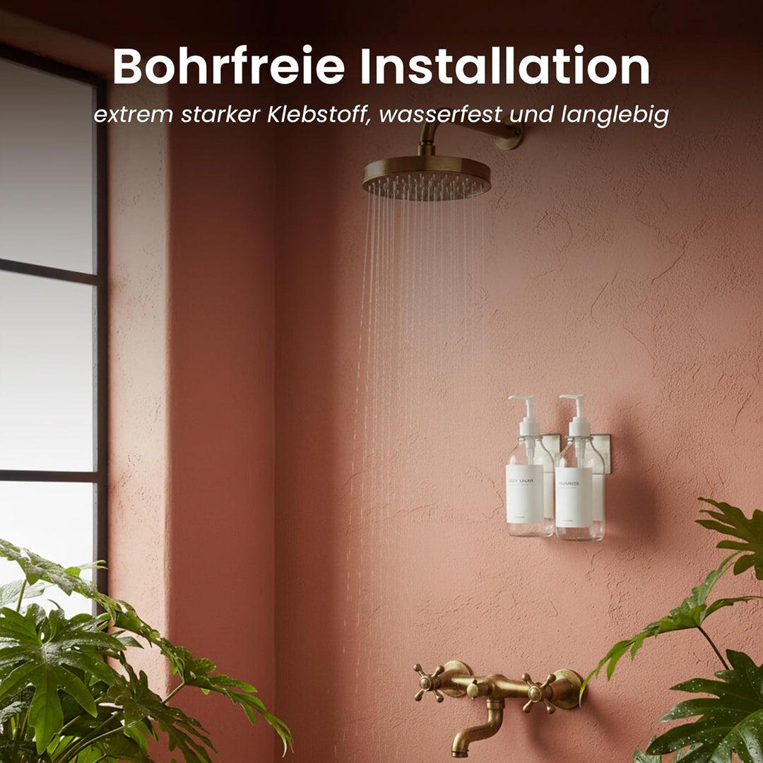MaisoNovo Shampoo Flaschen zum befüllen - Duschseifen seifenspender wandbefestigung - seifenspender
