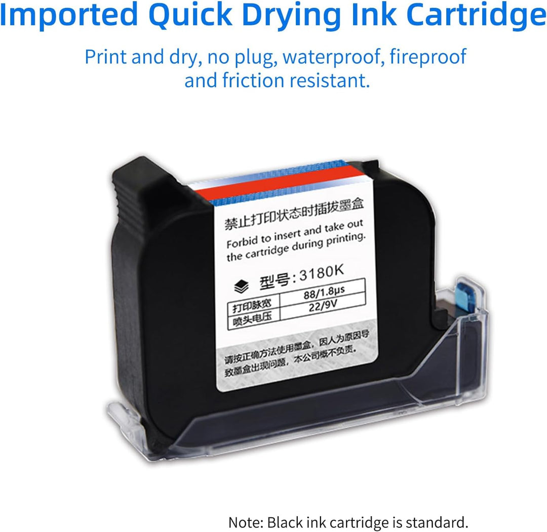 Handheld Inkjet Drucker,Handdrucker Tragbarer Tintenstrahldrucker 4,3 Zoll LED Touch Screen High Def