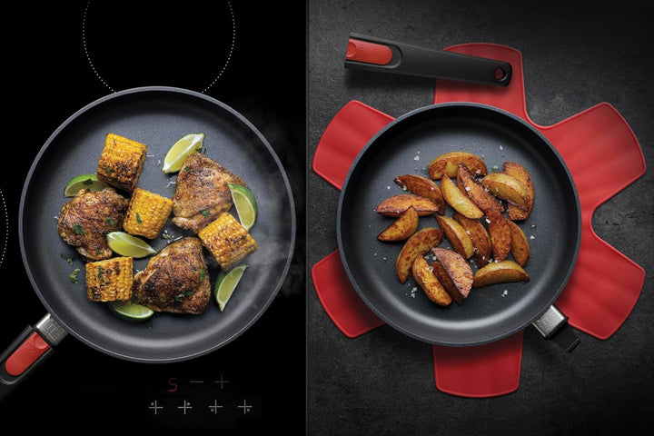 Woll Diamond Lite Flachpfanne - Induktiv -, Ø 26 cm, 5 cm hoch, mit abnehmbarem Stiel - Geeignet für