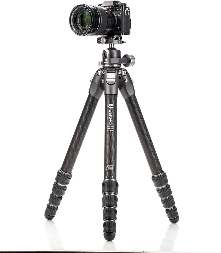 BENRO Kit Tortoise 35C – Dreifach, Carbon, ohne Säule, mit Kugelkopf GX35