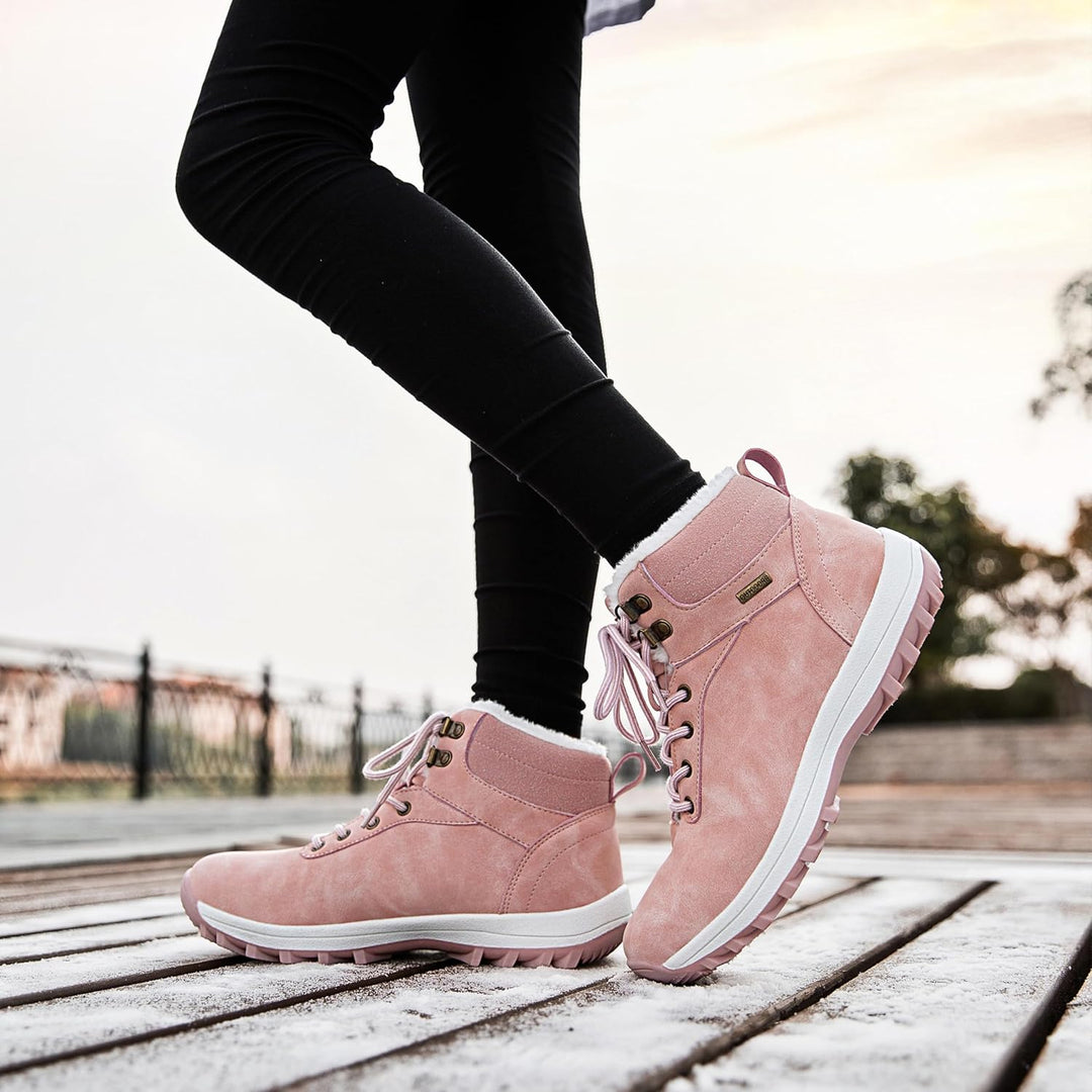 Mishansha Damen Herren Winterschuhe Warm Gefüttert Winterstiefel Wasserdicht Trekking Wanderschuhe G