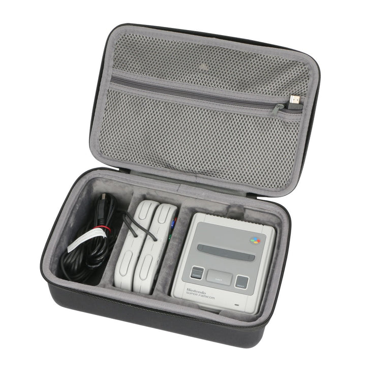 co2CREA Tasche für Nintendo Classic Mini Konsole,Schutz Hart Shell Tragetasche für Super NES / Super