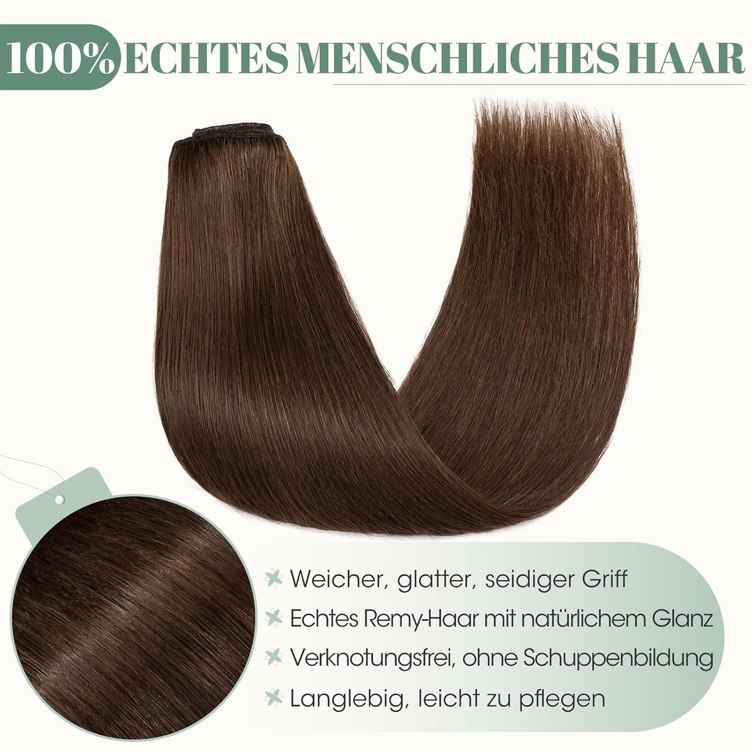 Rich Choices Extensions Echthaar Clip 8 Stück 30cm 