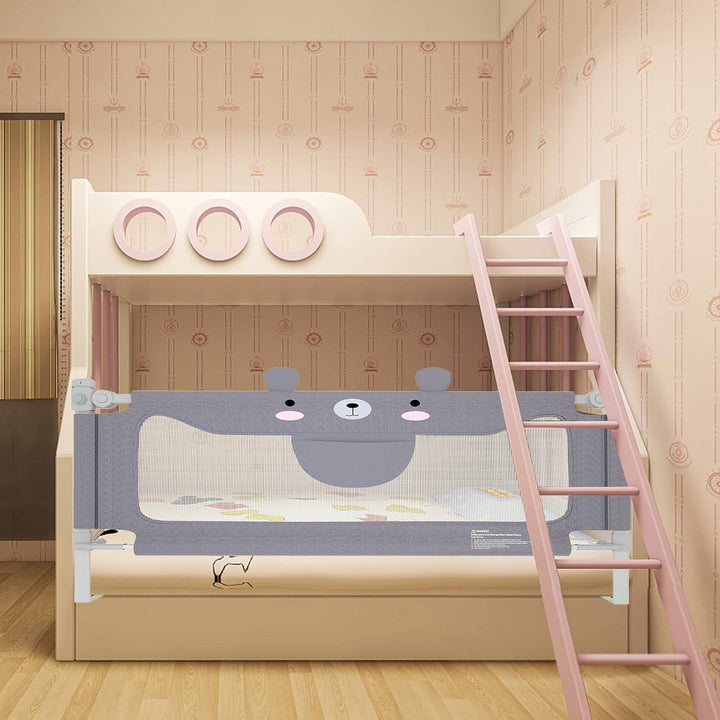 YUENFONG Bettgitter Rausfallschutz Bett, 150cm Kinderbett Bettschutzgitter Tragbares mit Höhenverste