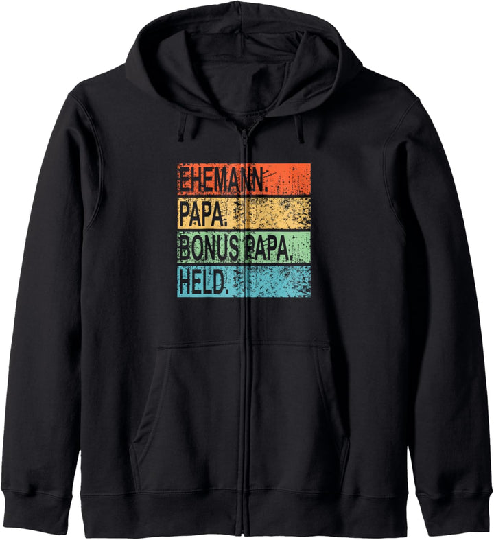 Ehemann Papa Bonuspapa Held Geschenkidee zum Vatertag Kapuzenjacke