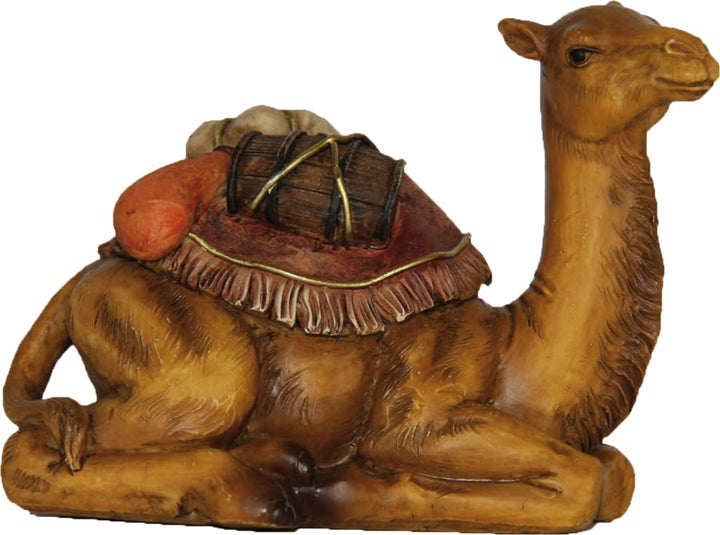 FADEDA JOK: Kamel liegend/Höhe:9 cm/handbemalt/detailgetreue Krippen Figuren - Weihnachten Tisch Dek