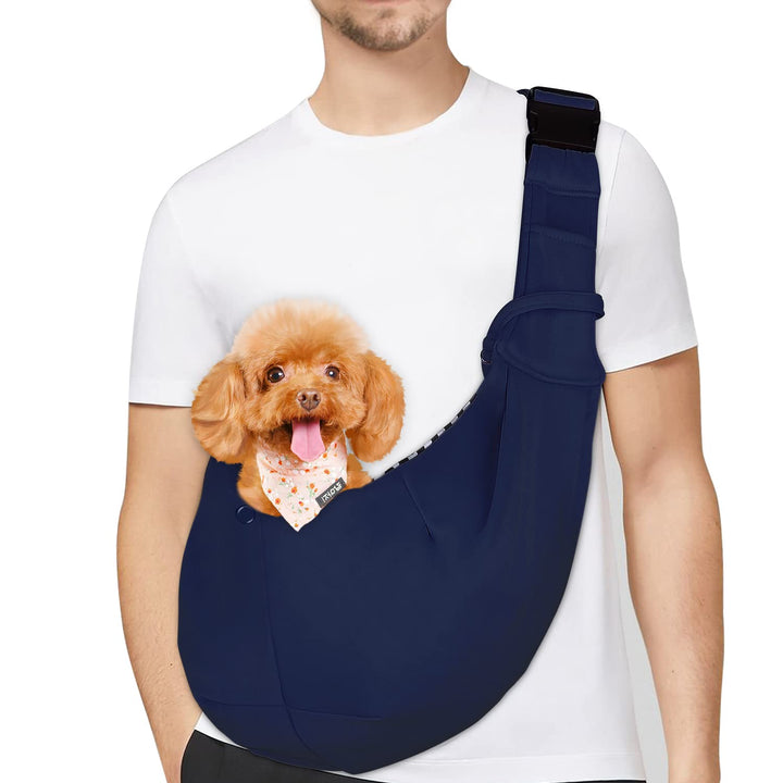 PetLoft Tragetuch Hund, Reversibel Kleine Hundetrage, Einstellbar Pet Tragetuch, Freisprecheinrichtu