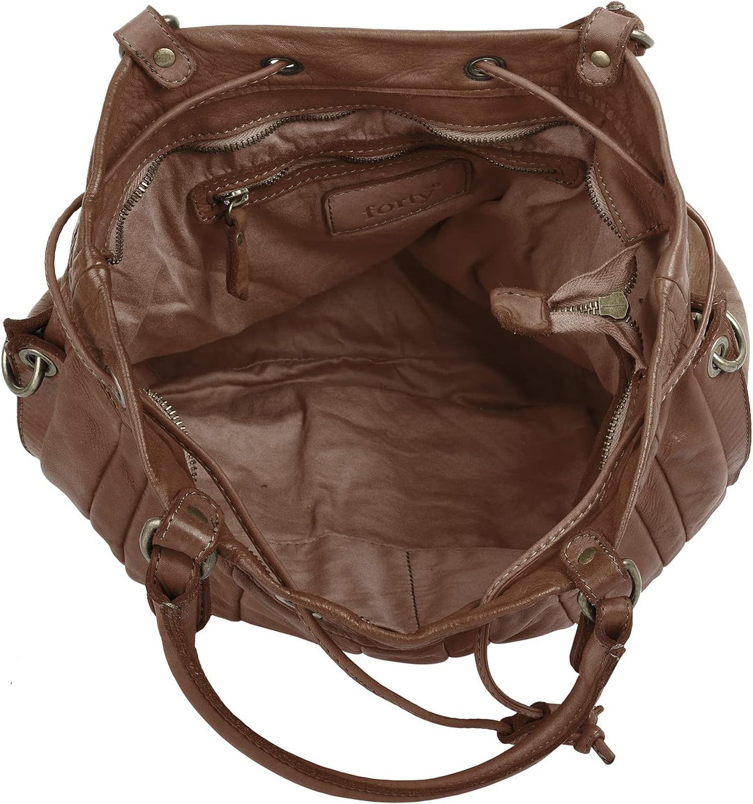 forty° Shopper Echt Leder Damen - 021143 Cognac, Cognac