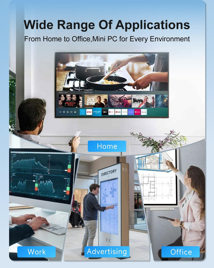 FANPEEC Mini PC Windows 11 Pro Core i5 10210U Lüfterloser PC 8GB RAM 128GB SSD, Industrie PC 4K HD+H