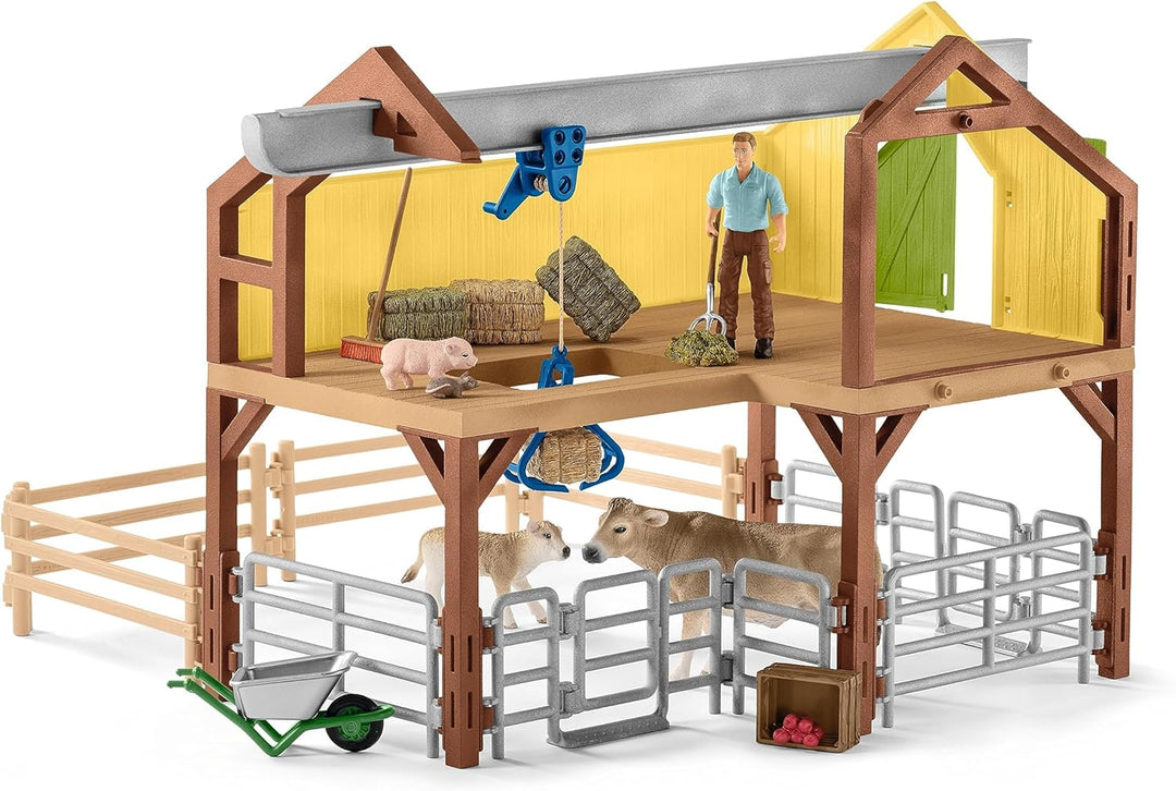 schleich 42407 Bauernhaus mit Stall und Tieren, für Kinder ab 3+ Jahren, FARM WORLD - Spielset neue