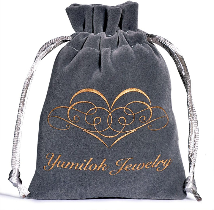 Yumilok Damen Schmuckset Halskette Kette Ohrringe Set Zirkonia Kreuz Rose Halskette mit Ohrringe für