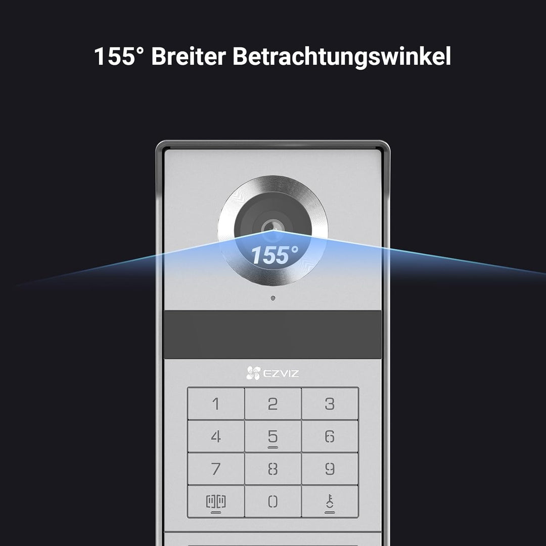EZVIZ 4K Türsprechanlage mit Türöffner und 8" Touchscreen-Monitor, 2 Draht Bus, Metall-Türklingel mi