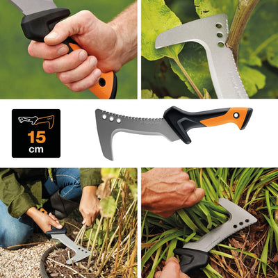 Fiskars Hippe, Auch als Sappie verwendbar, Inkl. Holster aus Nylon, Klingenlänge: 15 cm, Gehärteter