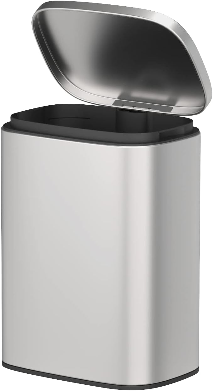 WENKO Wand-Kosmetikeimer Mod. Sare 5 ltr., Mülleimer mit Deckel und Absenkautomatik, Badezimmer-Eime