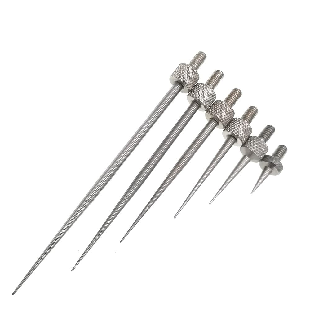 SUXING Nadel Messeinsätze für Messuhren,Messeinsatz Stahl abgerundet R 0.15 mm, Stiftlänge 7/13/22/3