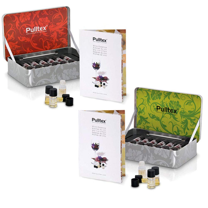 Pulltex - Set mit 24 Weinaromen - Nr. 12 Rotwein und Nr. 12 Aromen der Weissweine, Champagner, in Or
