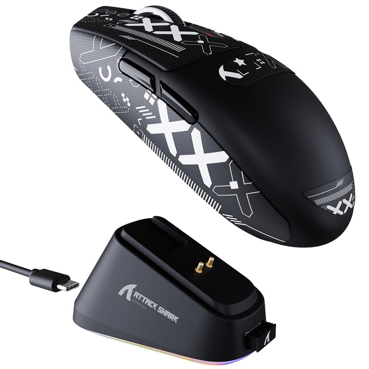 ATTACK SHARK G3PRO Kabellose Gaming-Maus mit Magnetischer Ladestation, PixArt PAW3311-Sensor, Bis zu