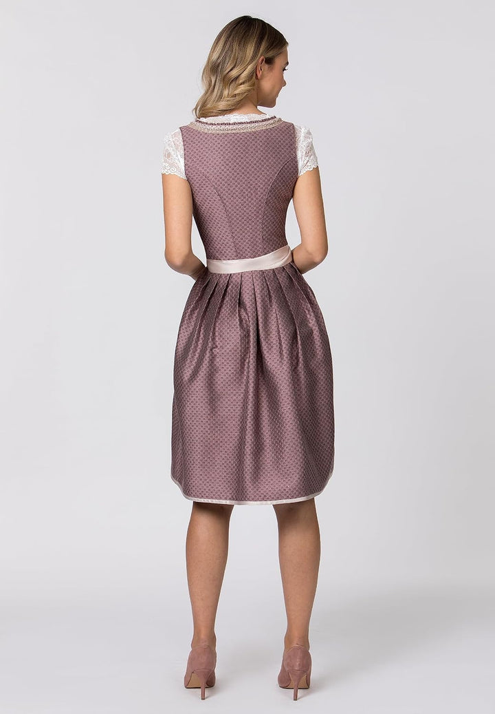 Stockerpoint Damen Dirndl Antonia Kleid für besondere Anlässe 36 Rosenholz, 36 Rosenholz