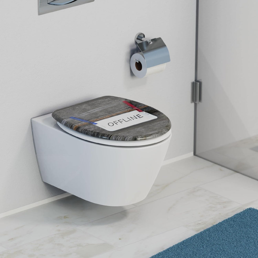 SCHÜTTE 82157 Duroplast WC-Sitz OFFLINE mit Absenkautomatik,, Offline