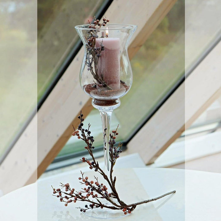 CRISTALICA Windlicht Irys Famous 54cm Kerzenhalter Leuchter Deko Gefäss Klarglas Geschenk
