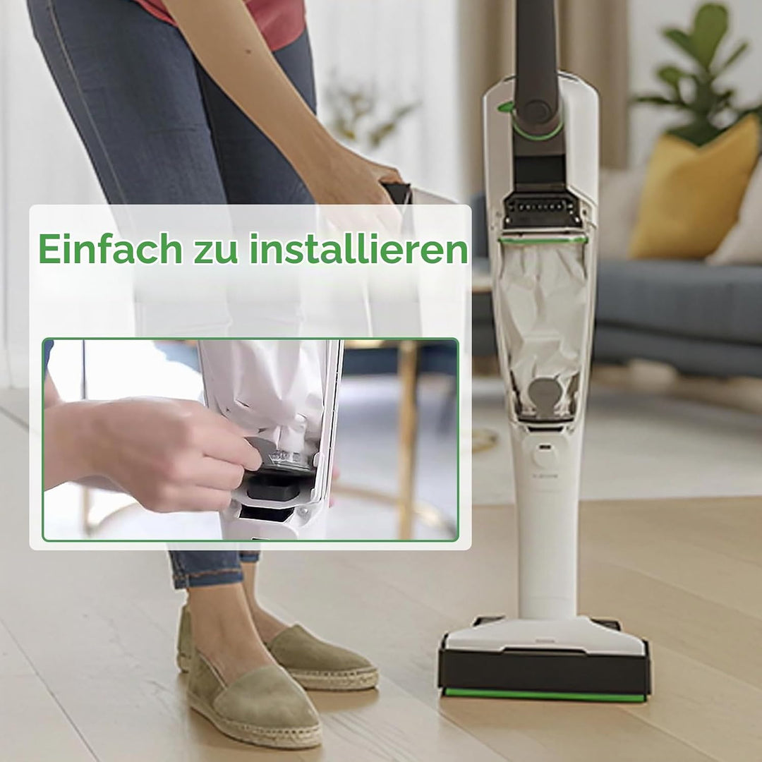 12 Stück Staubsaugerbeutel für Vorwerk Kobold VK7 Akku-Staubsauger, Kobold FP7 Premium Filtertüten E