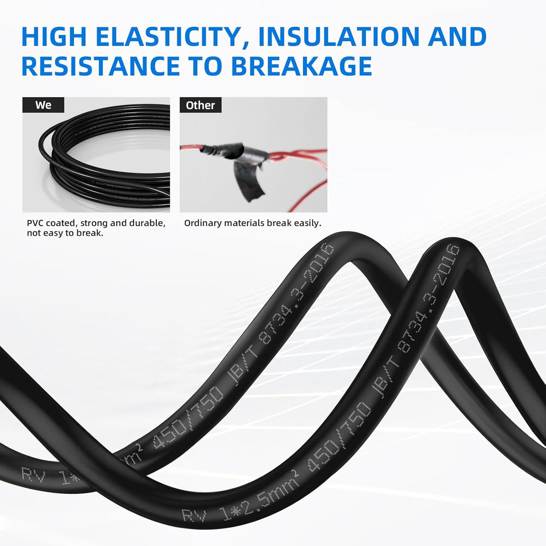 Fahrzeugleitung 2,5 mm² FLRY B asymmetrisch KFZ Kabel Litze Aderleitung flexibel Kupferkabel schwarz