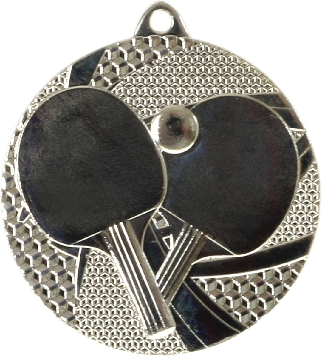 pokalspezialist 10 Stück Medaille Tischtennis Tischtennis-Medaillen rund 50mm, 3mm stark, Stahl Set
