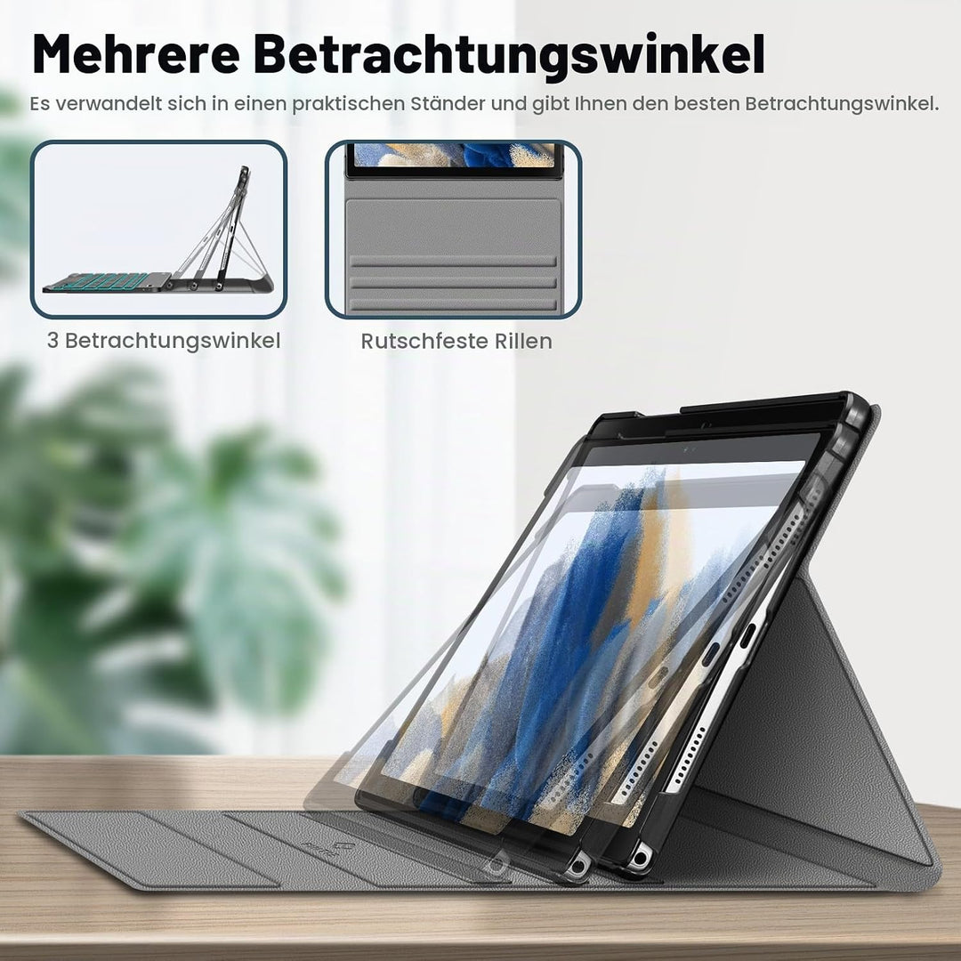 FINTIE Beleuchtete Tastatur Hülle für Samsung Galaxy Tab A8 10.5 Zoll 2022/2021 SM-X200/X205/X207 -