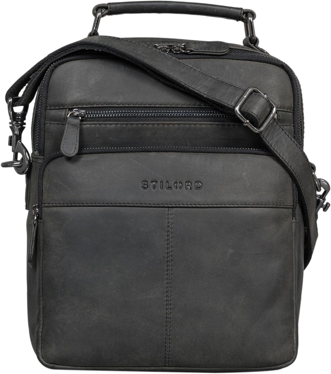STILORD 'Joe' Modische Herrentasche zum Umhängen aus Leder Schultertasche Männer Umhängetasche Echtl