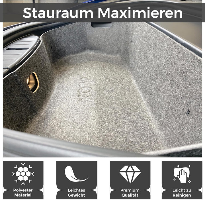 VLOX Tesla Model 3 Highland Frunk Organizer Aufbewahrungsbox – Passgenau für Modell 3 2021–2024, 60L