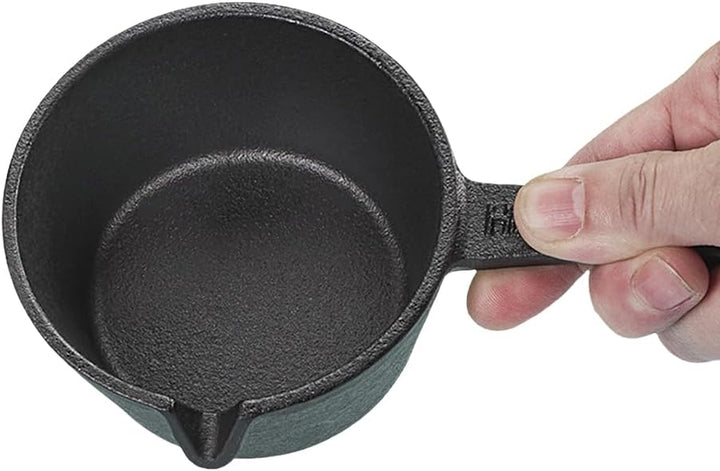 Gusseisen-Sossentopf und Silikon-Backpinsel-Set zum Grillen, Grillen, Küche, Kochen, Smoker, Geschen