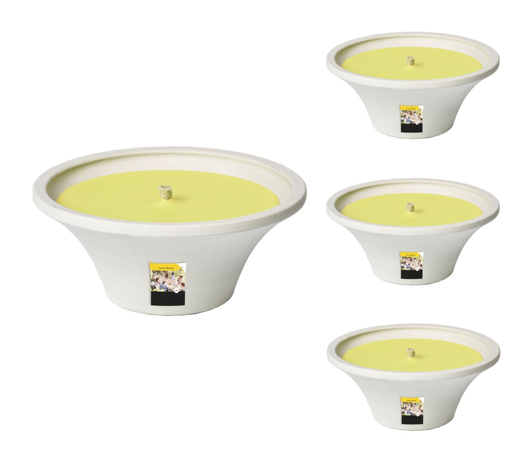Flammschalen Lemon Breeze Citronella für draussen 4 Stück - Outdoor-Kerzen Terracotta - Für deinen G